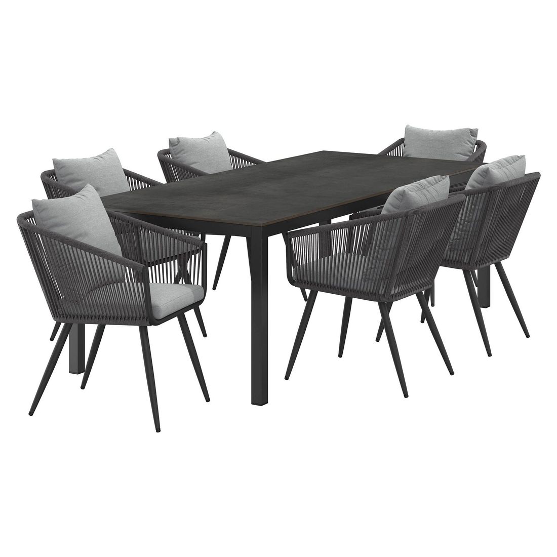 OUTLIV. Alex Gartenmöbel-Set L (6 Plätze) Tisch 220x100cm