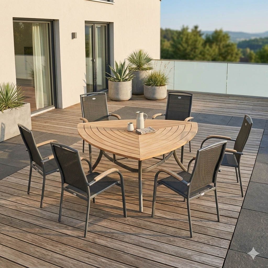 Hartman Raffaelo Gartenmöbel-Set L (6 Plätze) Tisch 170x170x170cm