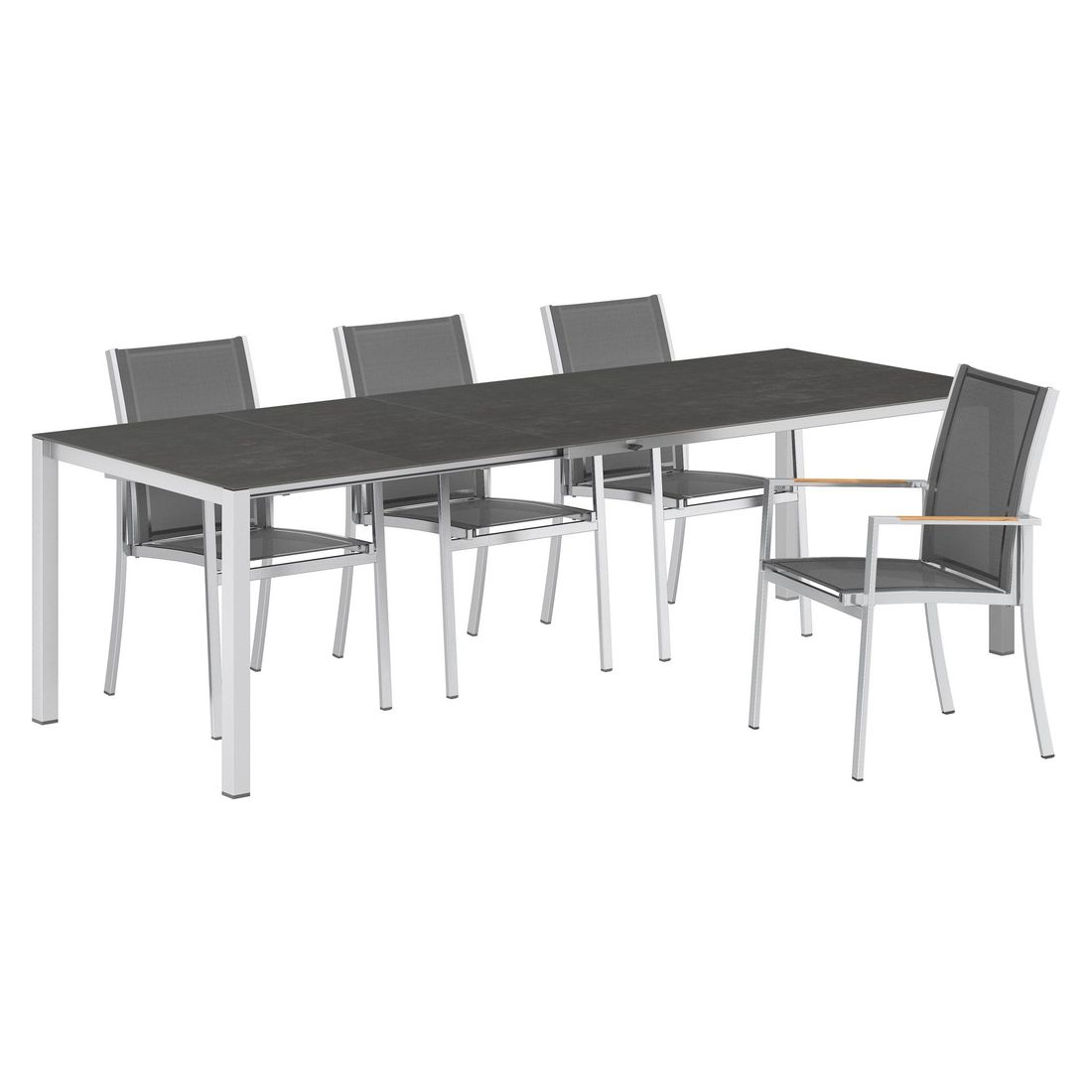 OUTLIV. Oviedo Gartenmöbel-Set M (4 Plätze) Tisch 160/217/267x92cm