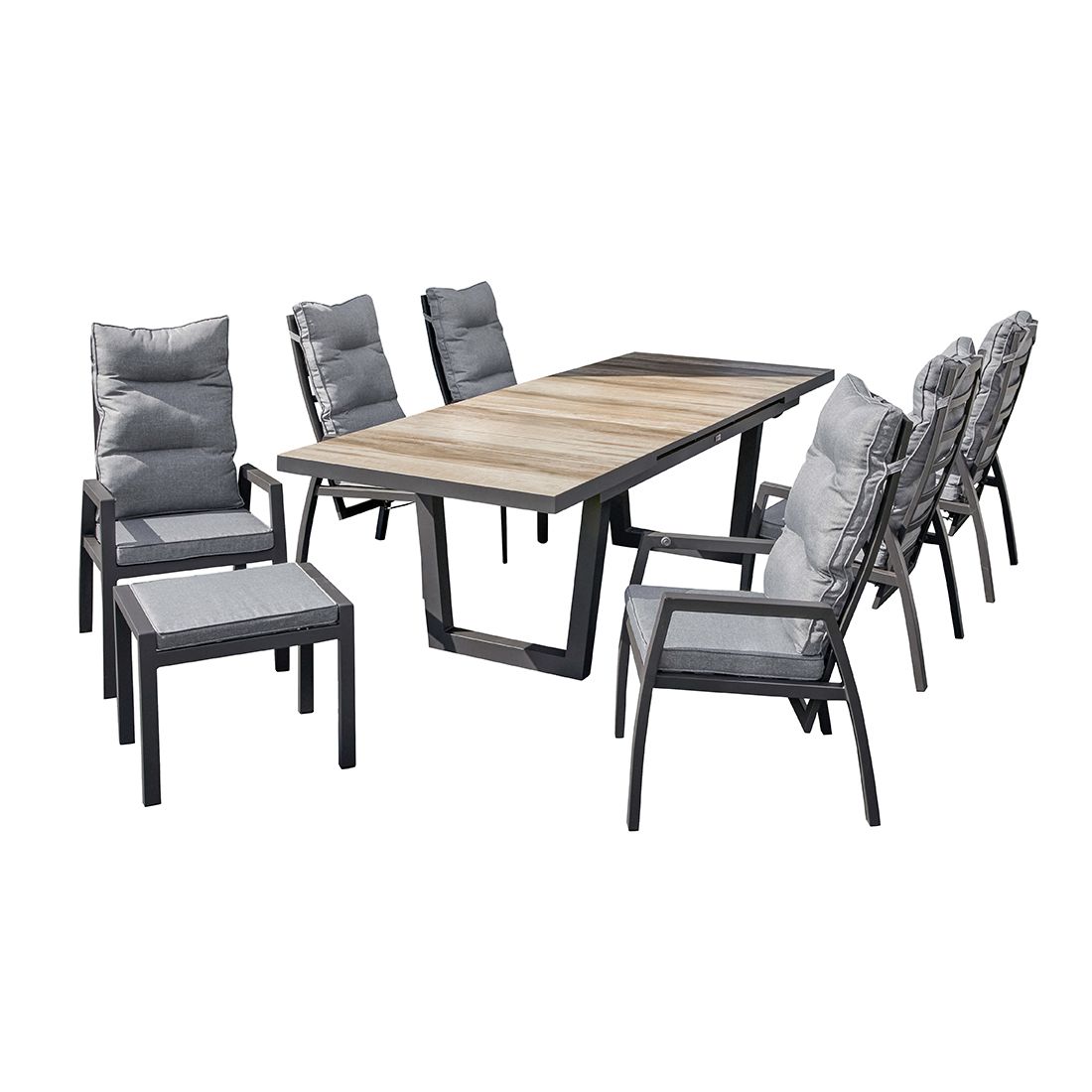 LC Garden Bondino II Gartenhocker Aluminium mit Sitzkissen