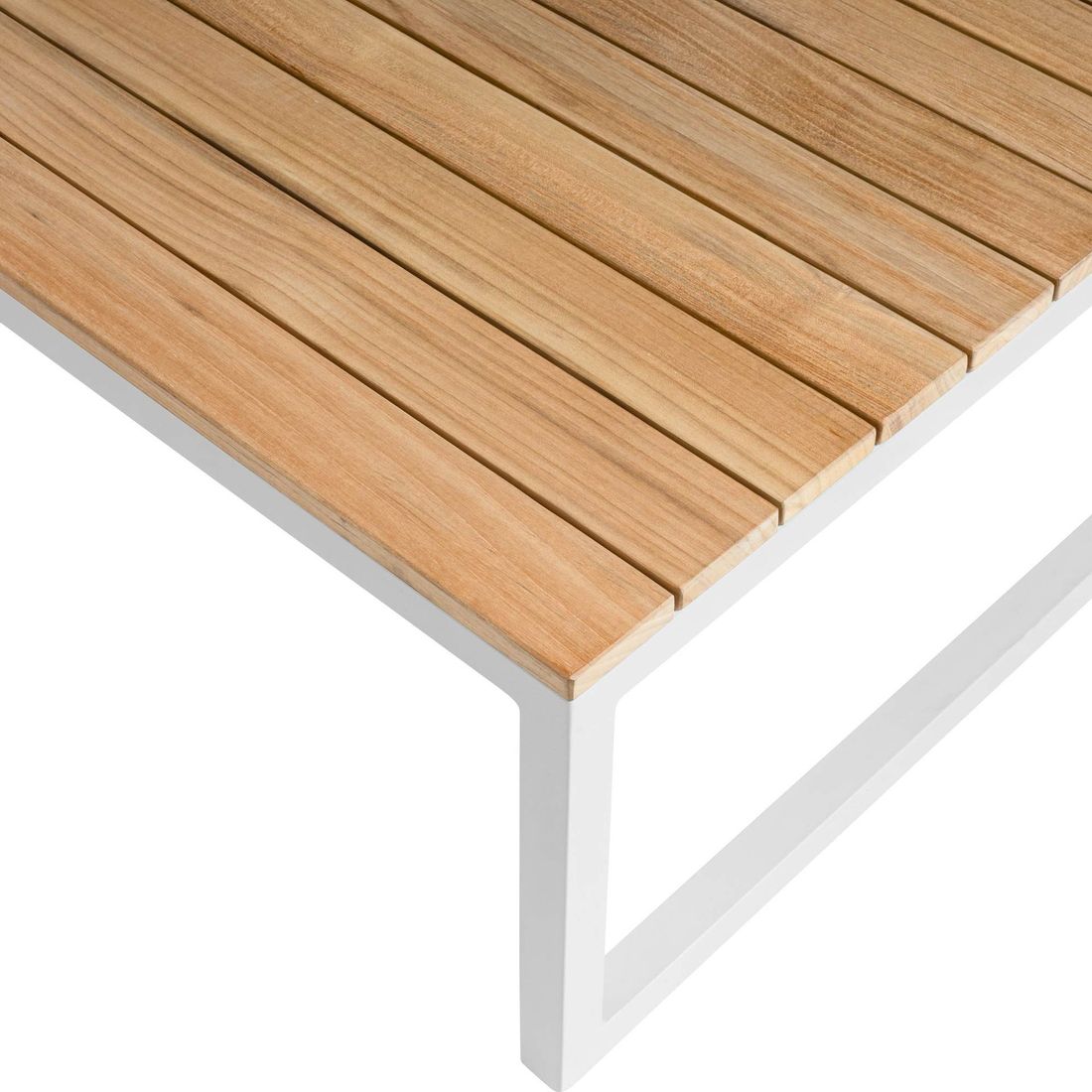 Kettler Ocean Skid Platform Loungetisch 95x70cm Aluminium/Teak