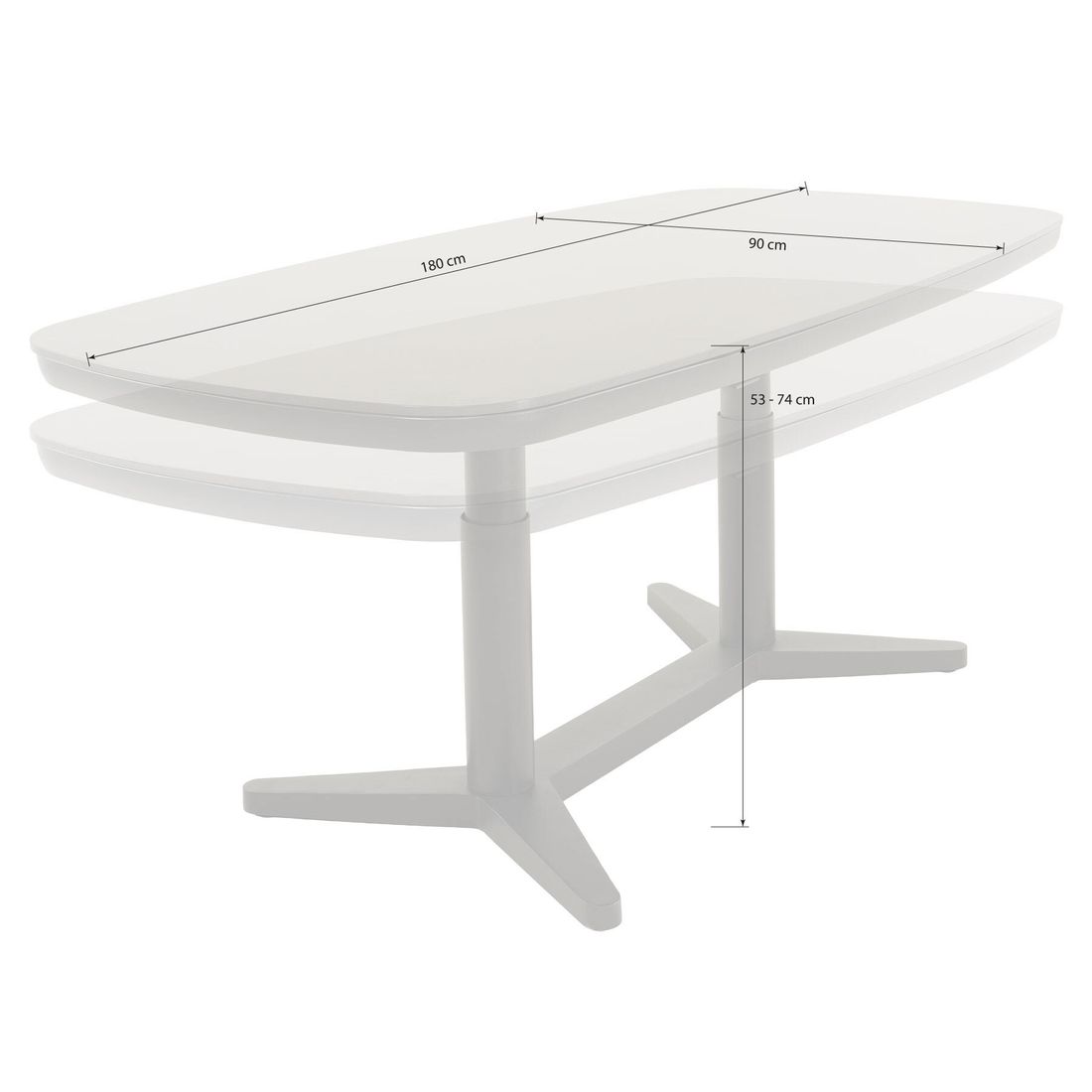 OUTLIV. Valencia Lifttisch 180x90cm Aluminium/Sinterstone
