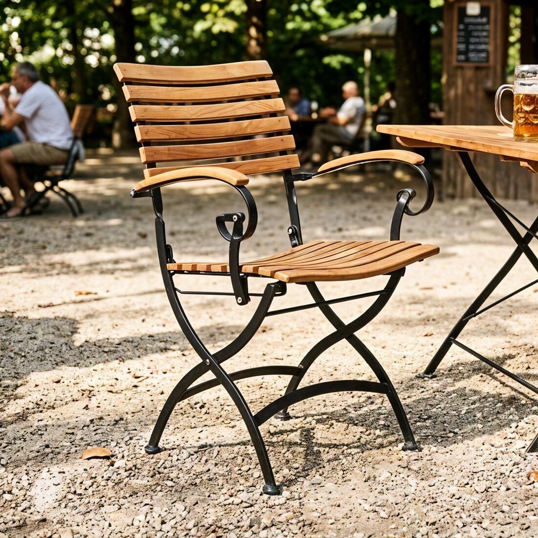 4Seasons Bellini Biergartensessel Stahl/Teak