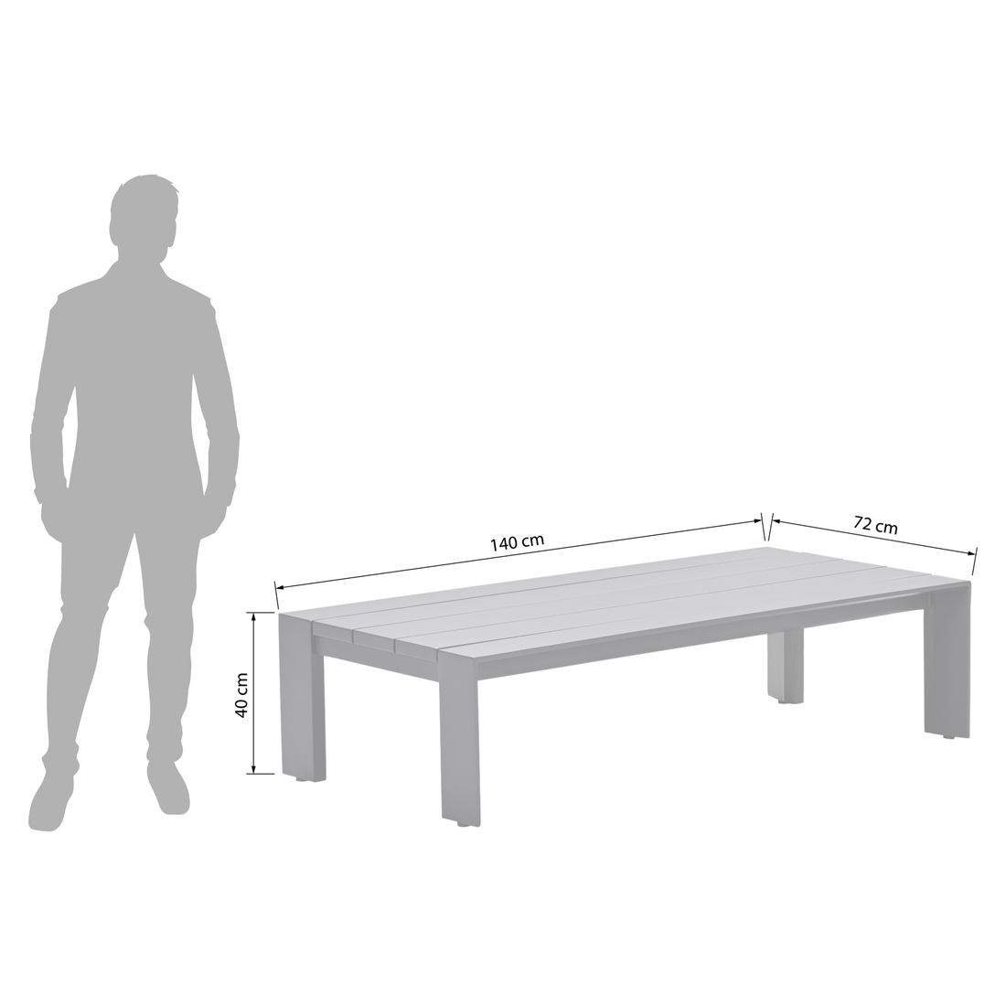Garden Impressions Levanto Loungeset inkl. Loungetisch Aluminium/Polyester