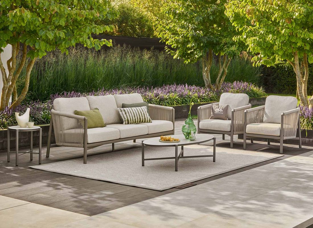 Apple Bee Bora Bora Loungetisch 130x65cm Aluminium/Sinterstone
