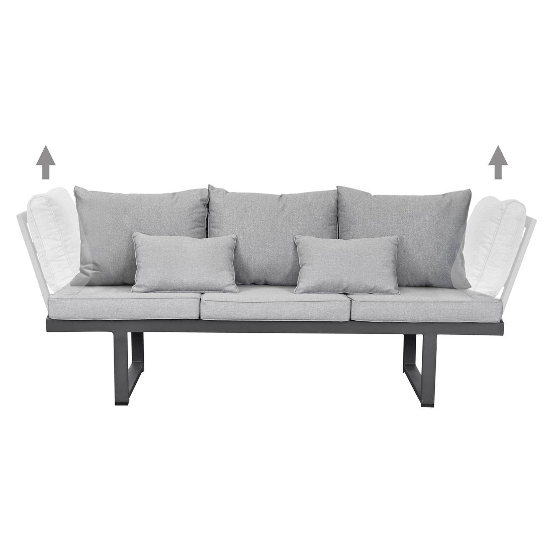 OUTLIV. Broome Diningsofa Aluminium/Kunstfaser