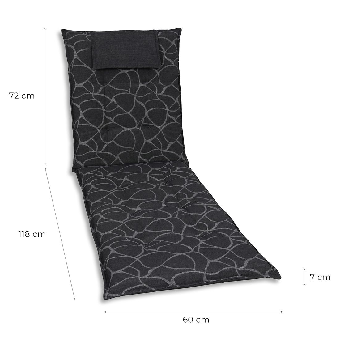 GO-DE Gartenliegenauflage 60x190cm Mischgewebe