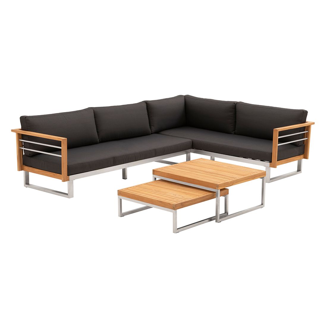 OUTLIV. Hawaii Ecklounge inkl. Loungetisch Edelstahl/Spun Polyester