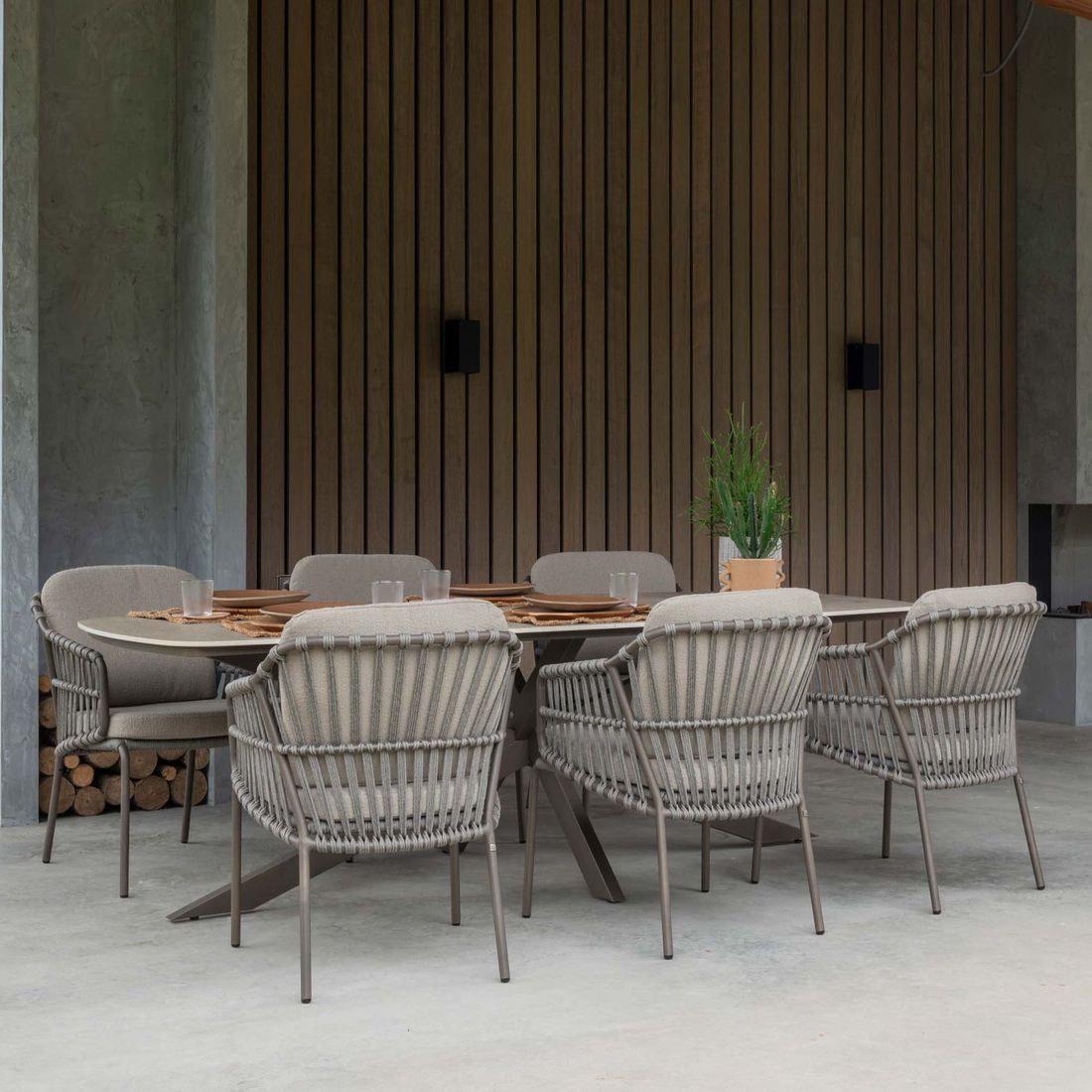 4Seasons Capalbio Gartenmöbel-Set L (6 Plätze) Tisch 240x105cm
