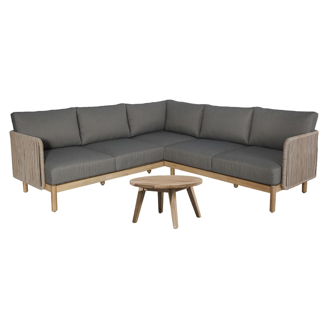 OUTLIV. Avalon Ecklounge inkl. Loungetisch Akazie/Rope/Olefin