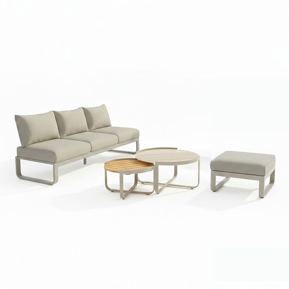 Zebra Fly Loungeset inkl. Loungetische Aluminium/Olefin