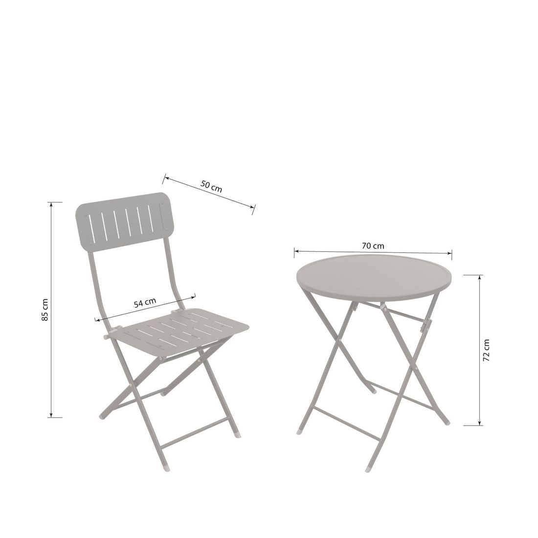 Sungörl Bora Bora Gartenmöbel-Set S (2 Plätze) Tisch 70x70cm