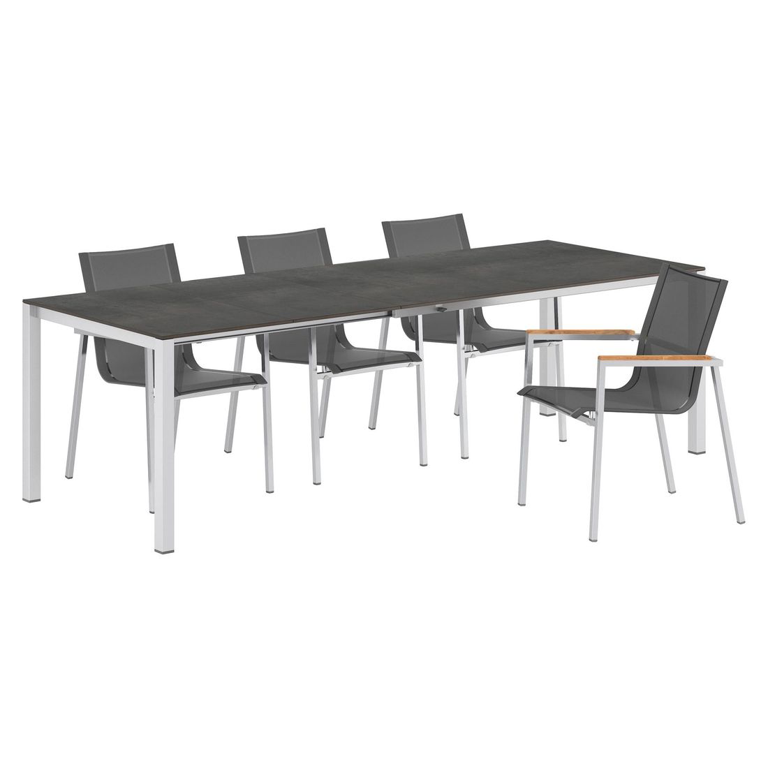 OUTLIV. Rimini Gartenmöbel-Set M (4 Plätze) Tisch 160/217/267x92cm
