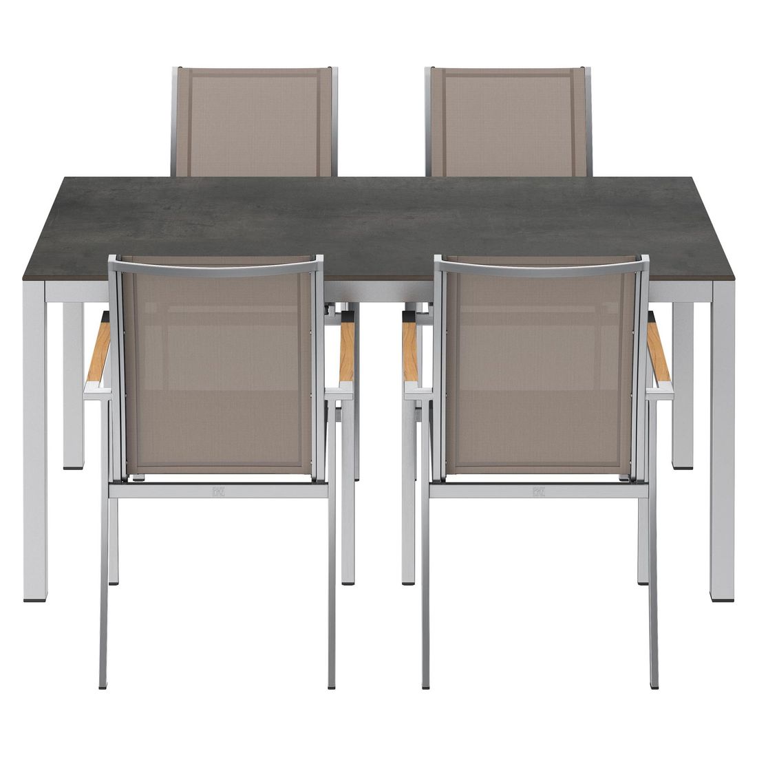 OUTLIV. Oviedo Gartenmöbel-Set M (4 Plätze) Tisch 160x90cm