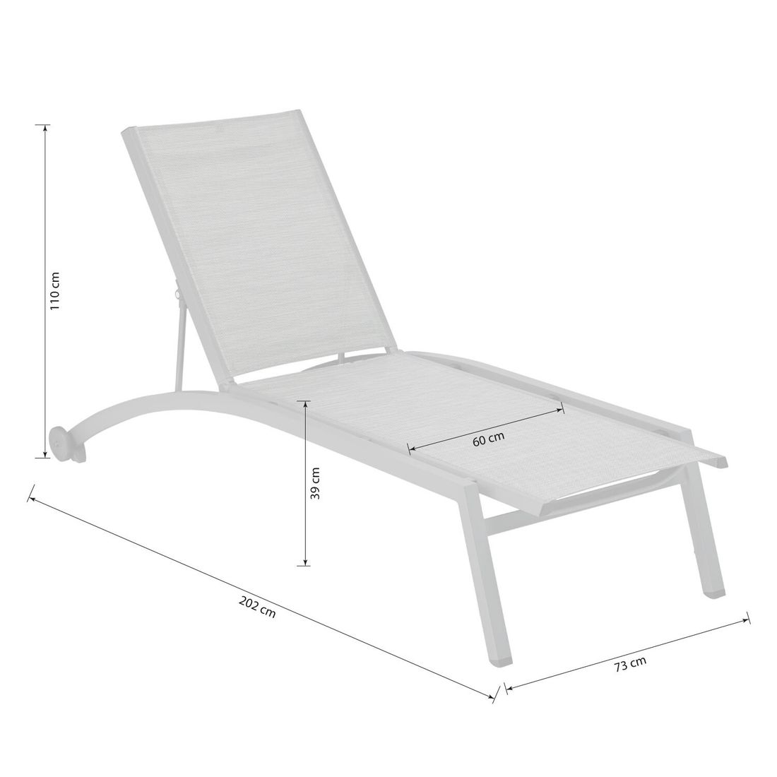 Kettler Forma II Gartenliege verstellbar Aluminium/Outdoorgewebe