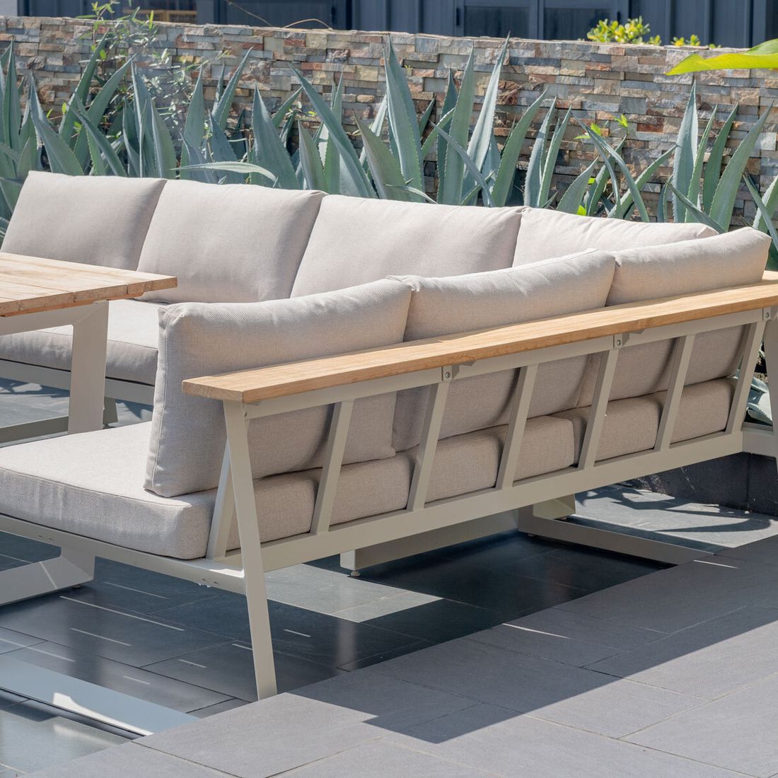 LifestyleGarden Jimmy Dininglounge Tisch 216x99cm Aluminium/Olefin