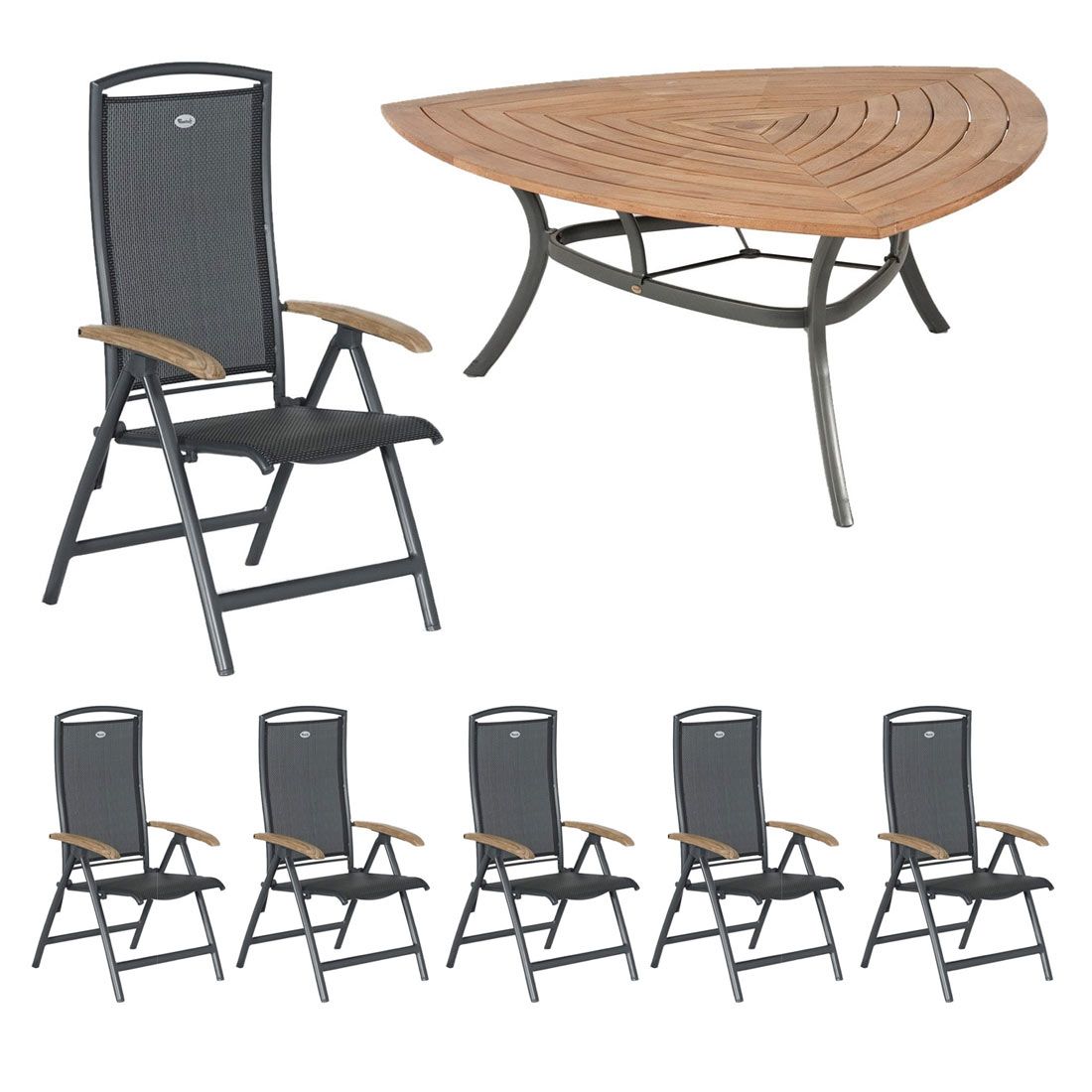 Hartman Raffaelo Gartenmöbel-Set L (6 Plätze) Tisch 170x170x170cm