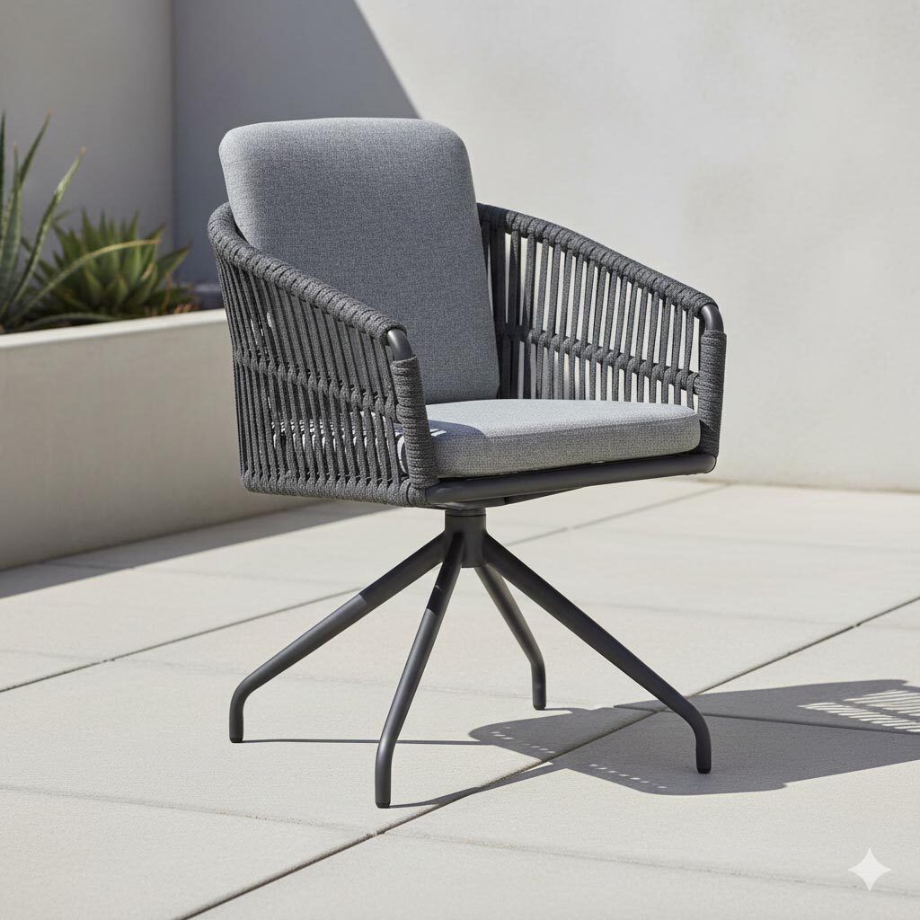 LC Garden Genua Gartensessel drehbar Aluminium mit Sitz- und Rückenkissen