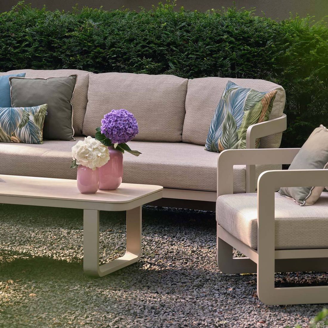 Hartman Milano Loungeset inkl. Loungetisch Aluminium/Olefin