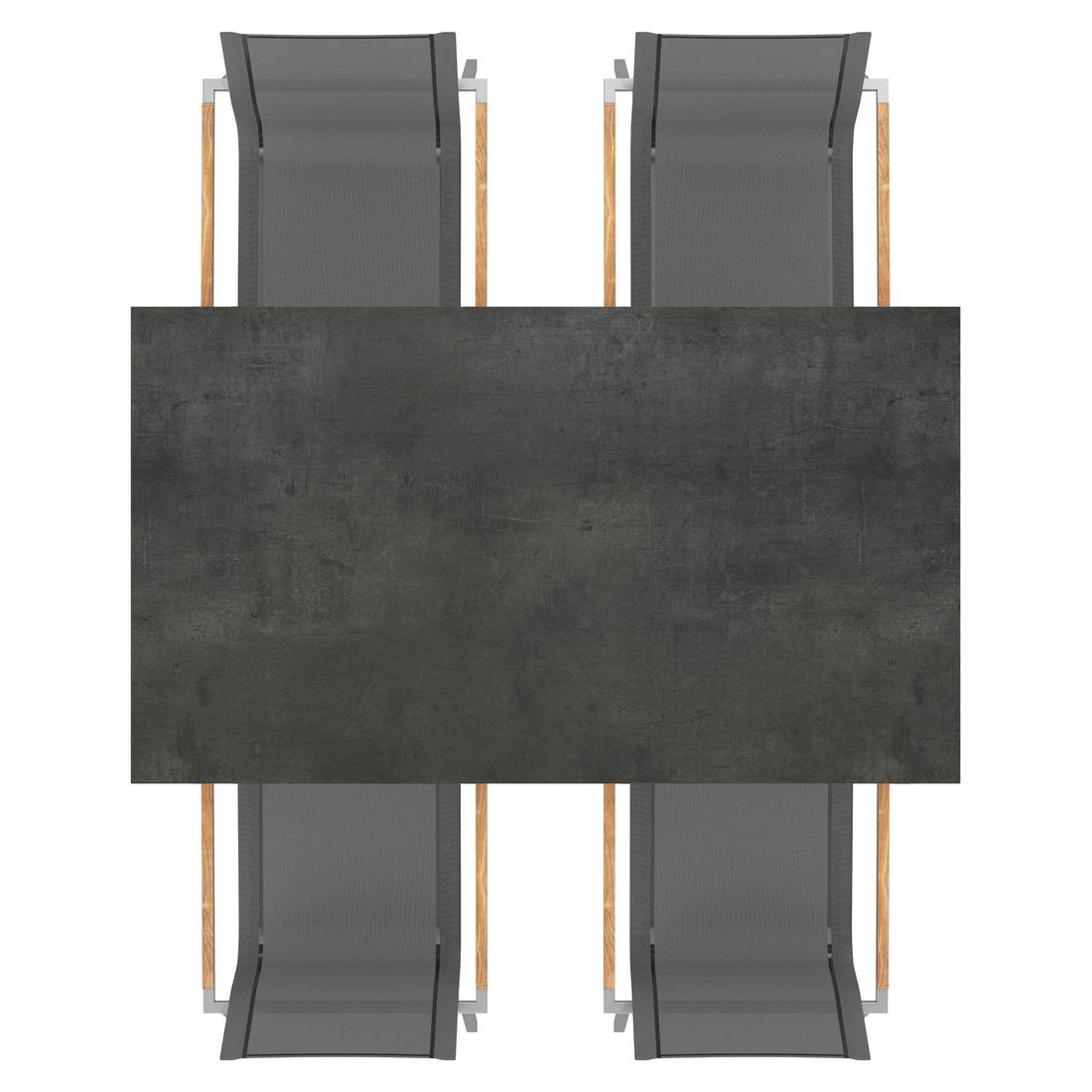 OUTLIV. Rimini Gartenmöbel-Set M (4 Plätze) Tisch 160/217/267x92cm