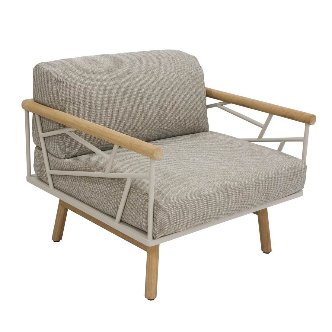Zebra Solena Loungesessel Edelstahl/Teak/Sunproof