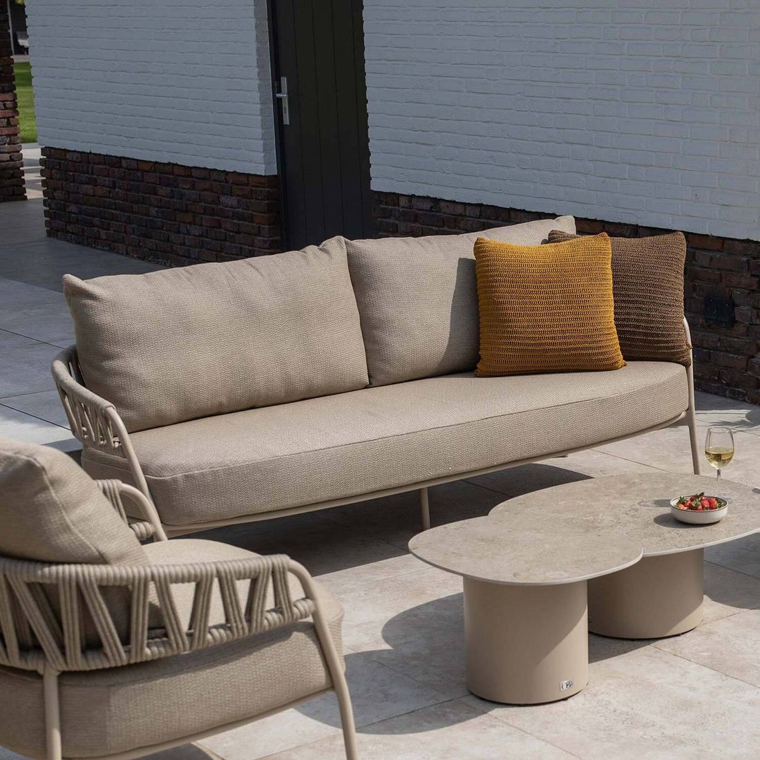 4Seasons Calma Gartenloungesofa Aluminium/Rope/Olefin