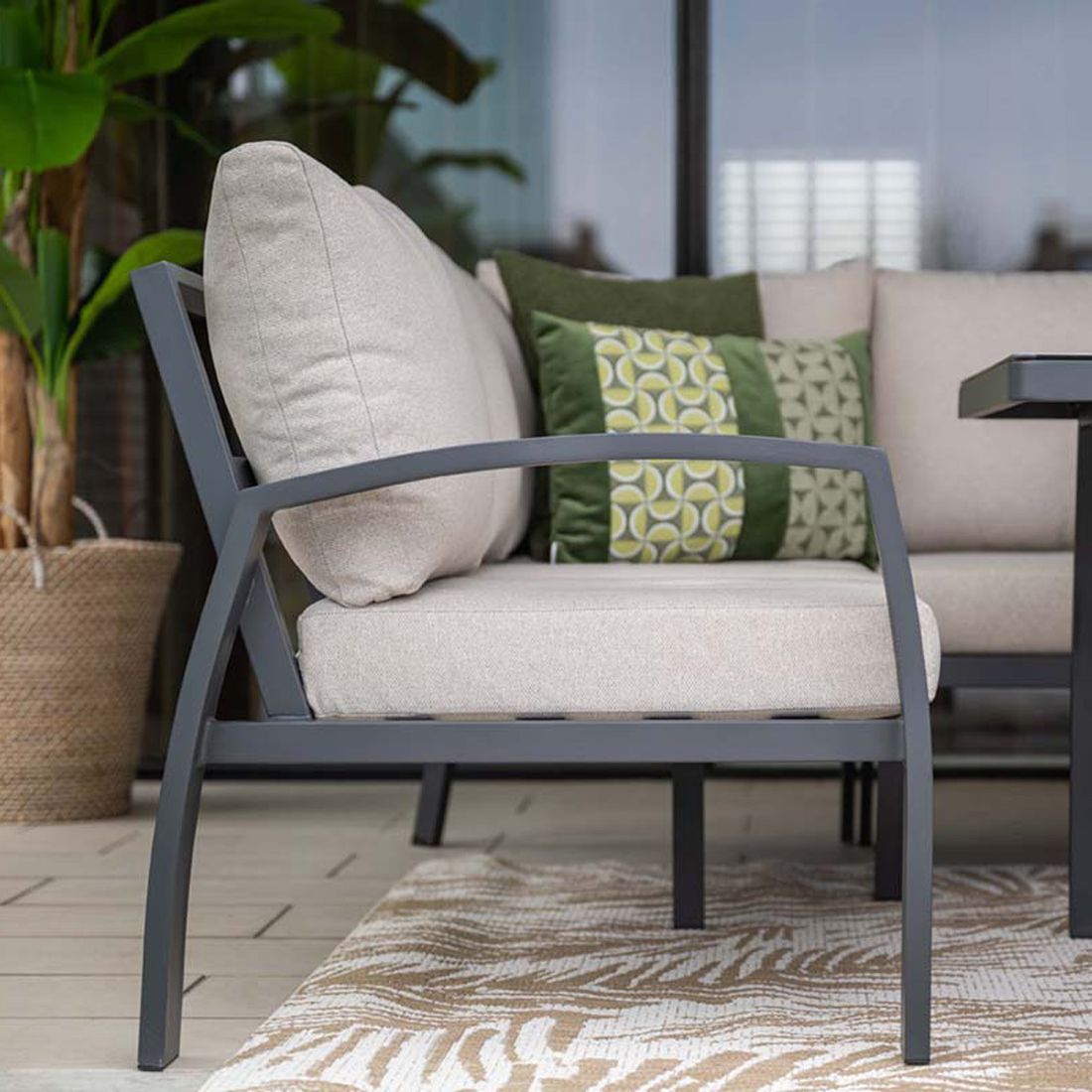 Garden Impressions Vasano Dininglounge Tisch 150x80cm Aluminium/Polyester