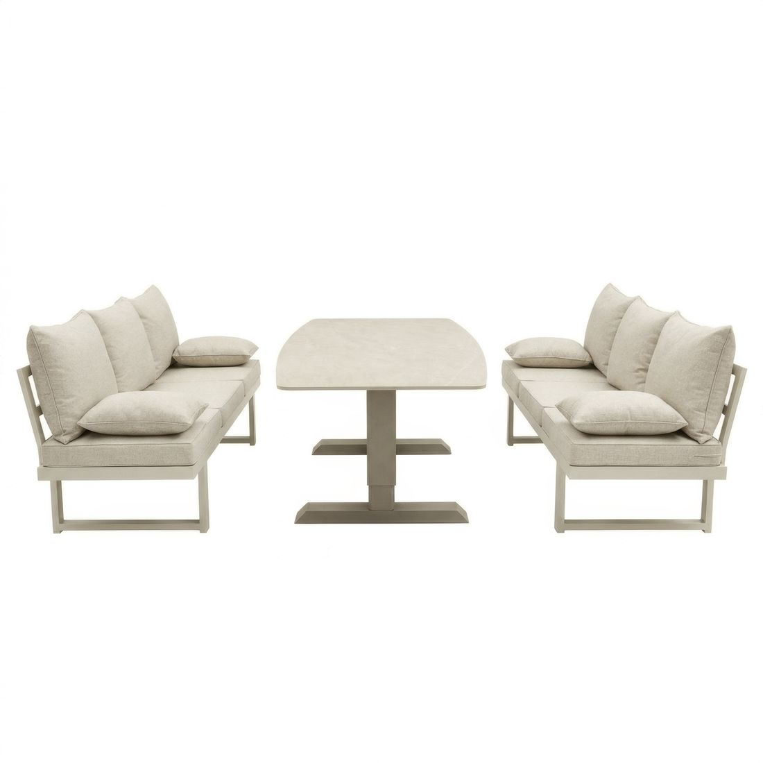 LC Garden Bondino Dininglounge Tisch 180x90cm Aluminium/Olefin