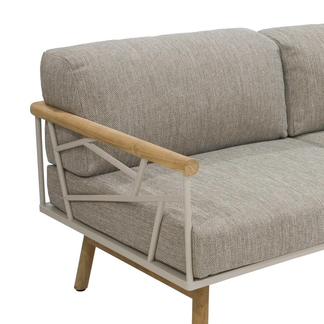 Zebra Solena Gartenloungesofa Edelstahl/Teak/Sunproof