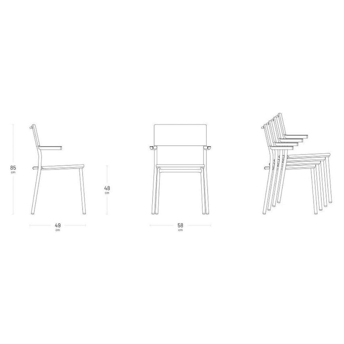 Lafuma Oron Stapelsessel Aluminium/BeComfort