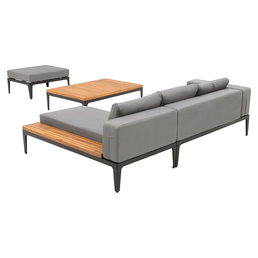 OUTLIV. Bern Ecklounge inkl. Loungetisch Aluminium/Olefin