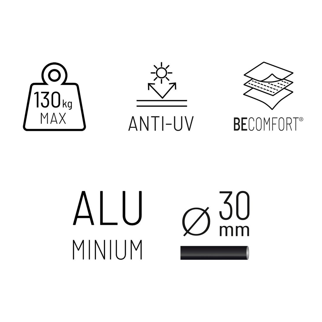 Lafuma Oron Stapelsessel Aluminium/BeComfort