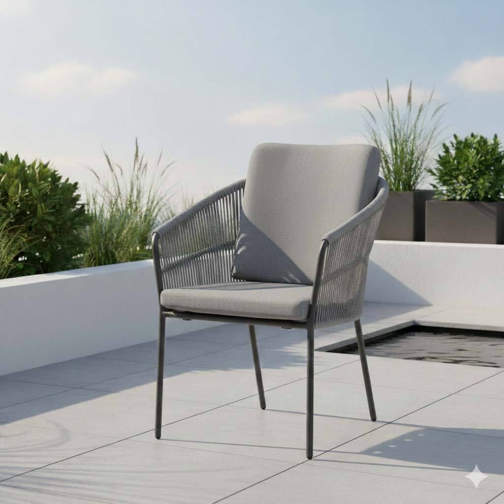 LC Garden Covo Stapelsessel Aluminium mit Sitz- und Rückenkissen