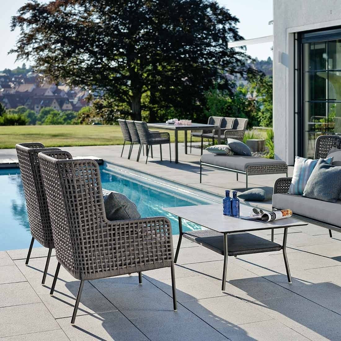 Stern Greta Loungesessel Aluminium/Rope
