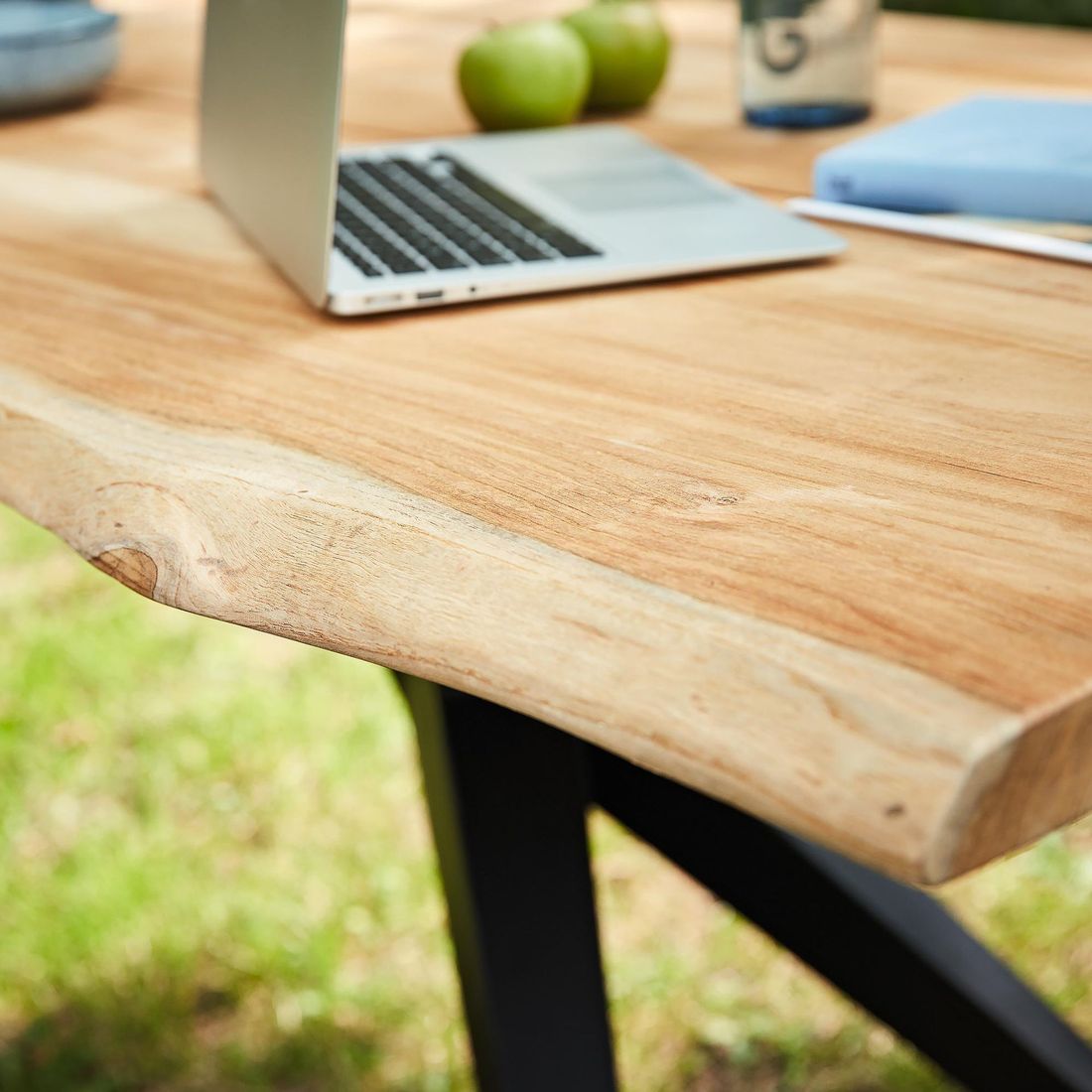 Musterring Holland Gartentisch 280x95cm Edelstahl/Teak