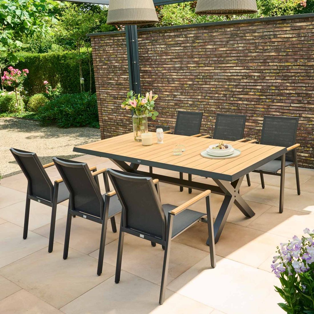 Siena Garden Bologna Stapelsessel Aluminium/Ranotex