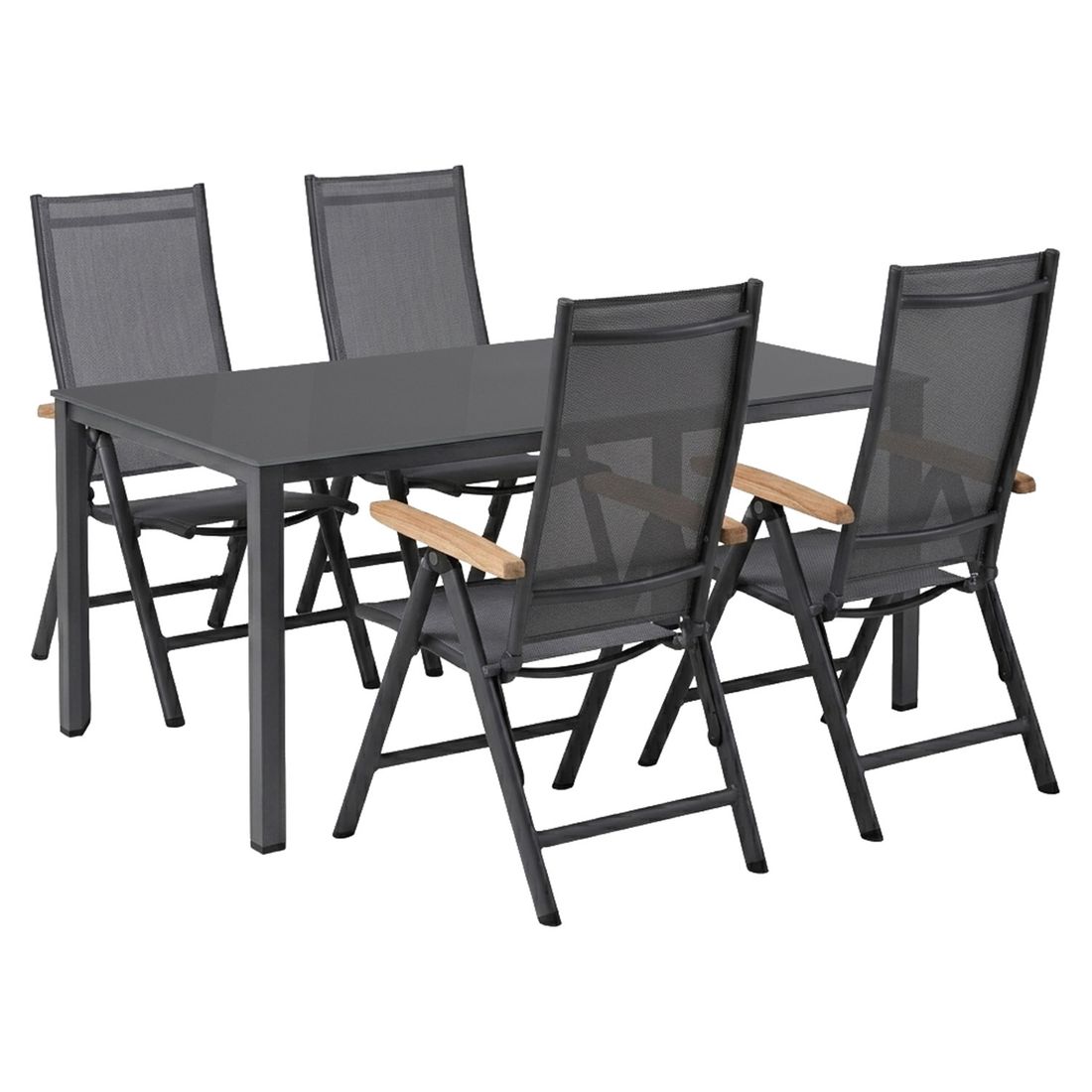 Kettler Cirrus Gartenmöbel-Set M (4 Plätze) Tisch 160x95cm