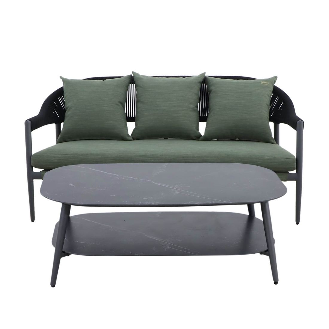 MWH Camarillo Loungeset inkl. Loungetisch Aluminium/Rope