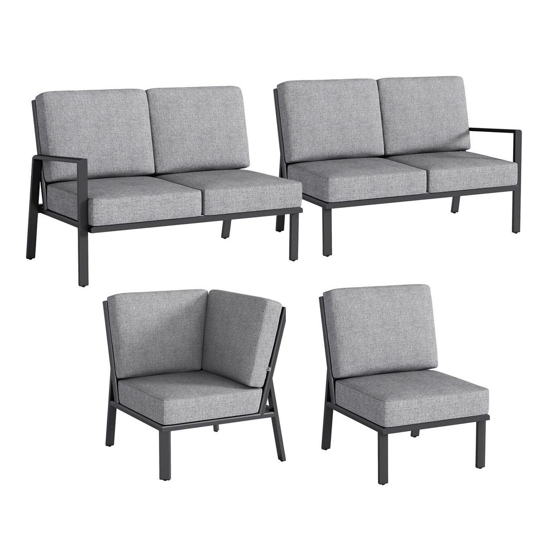 Kettler Zenith Dininglounge Tisch 180x100cm Aluminium/Olefin