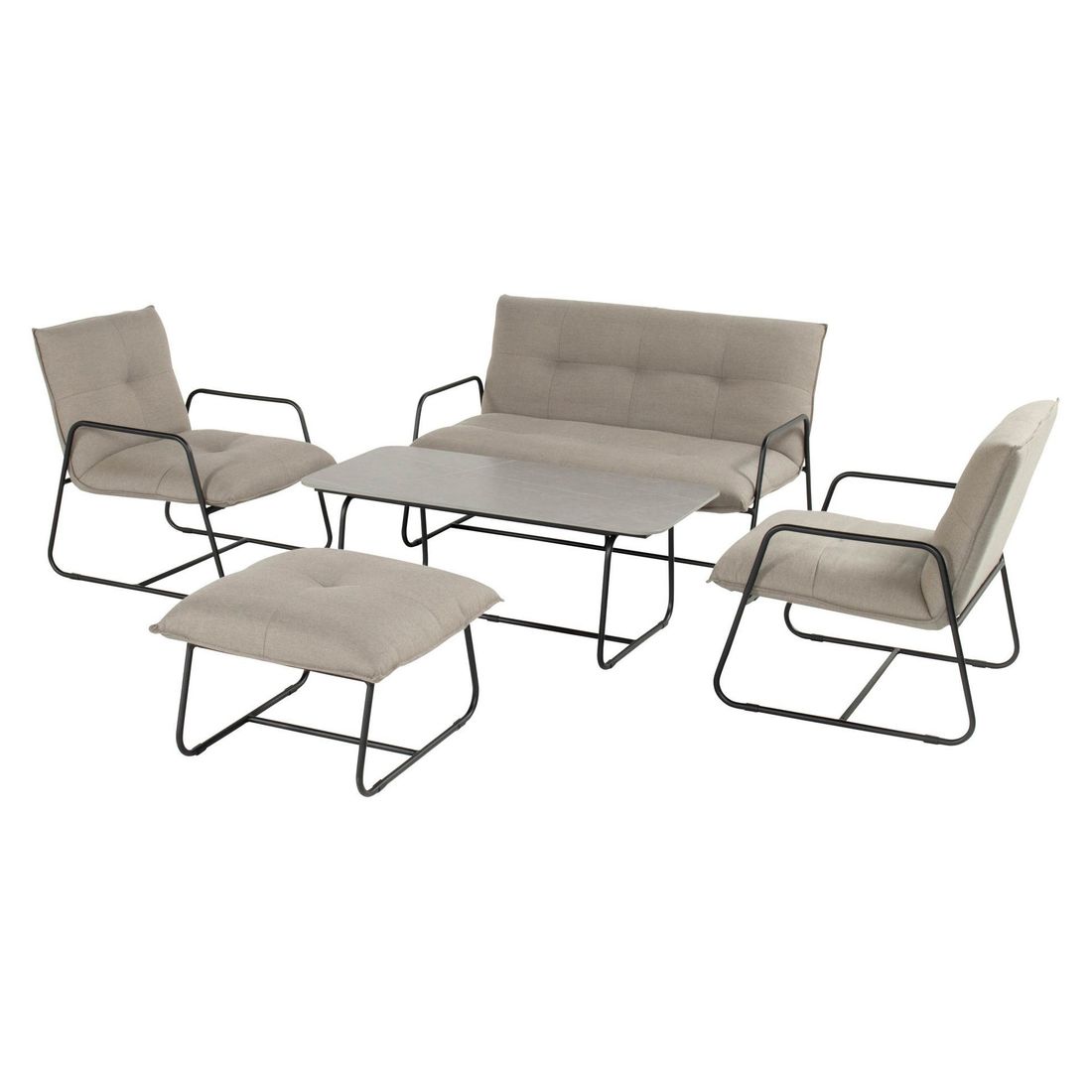 SCHÖNER WOHNEN-Kollektion Fontein Loungehocker Aluminium/Sunbrella