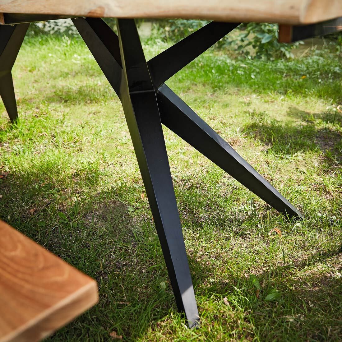 Musterring Holland Gartentisch 280x95cm Edelstahl/Teak