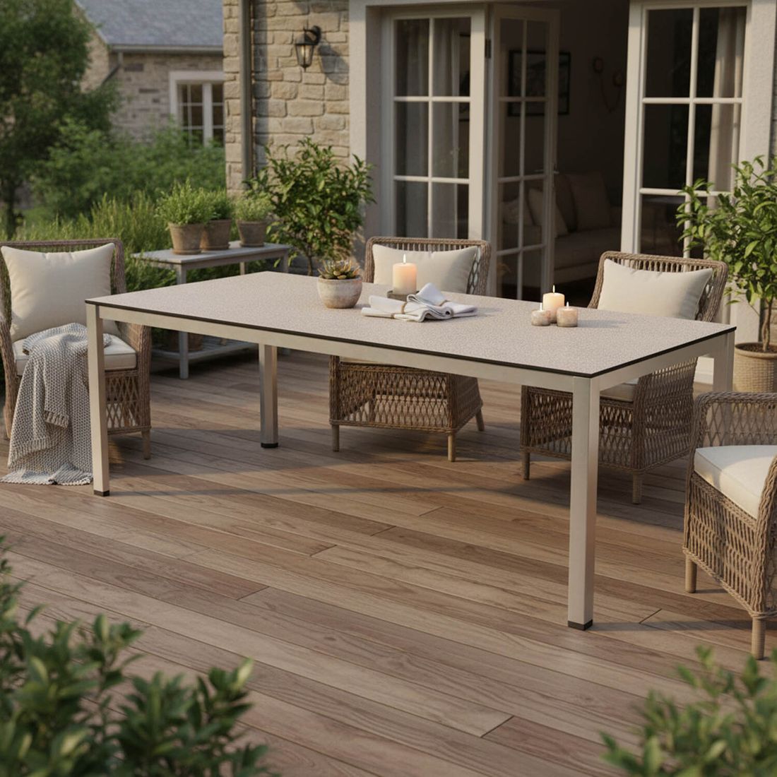 Kettler Cubic Gartentisch 220x95cm Aluminium/HPL