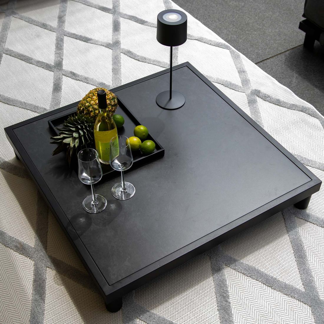 SCHÖNER WOHNEN-Kollektion Vlieland Ecklounge inkl. Loungetisch Aluminium/Sunbrella