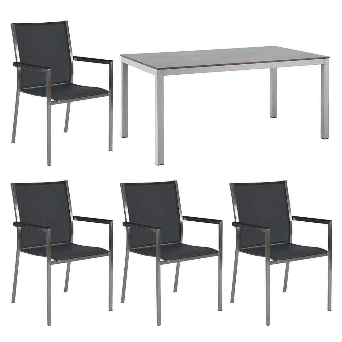 Stern Polaris Gartenmöbel-Set M (4 Plätze) mit OUTLIV. Tisch 160x90cm