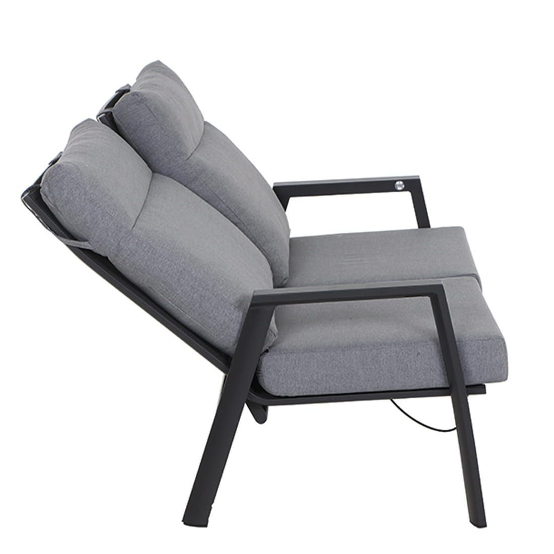 Siena Garden Valencia Loungeset verstellbar inkl. OUTLIV. Lifttisch Aluminium/Polypropylen