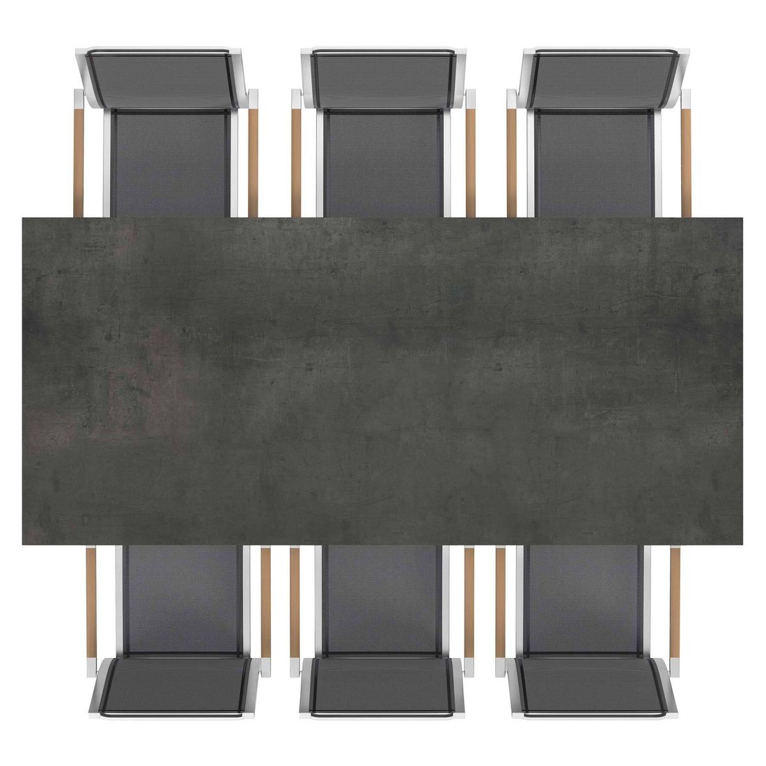 Zebra One Gartenmöbel-Set L (6 Plätze) mit OUTLIV. Tisch 220x100cm