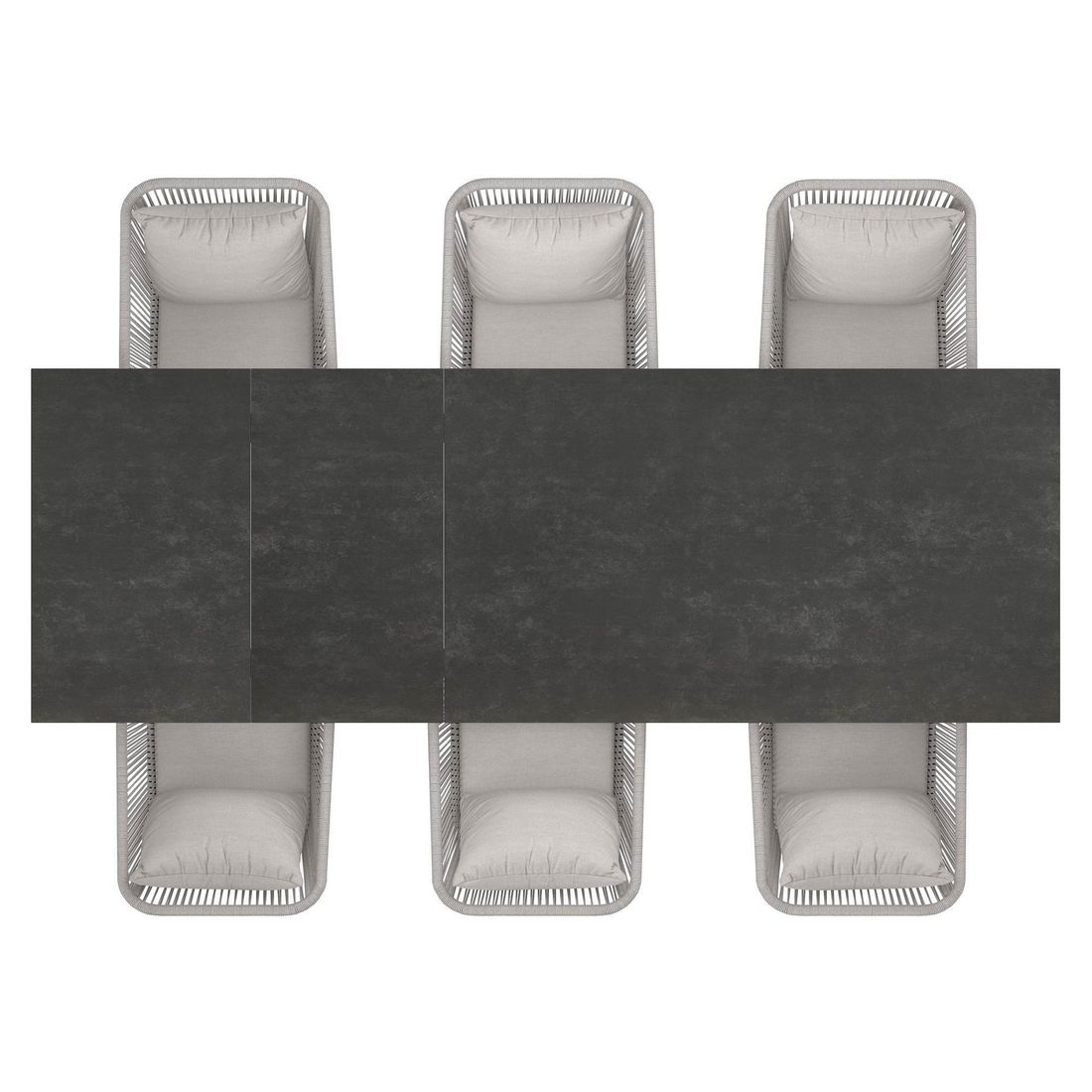 OUTLIV. Alex Gartenmöbel-Set L (6 Plätze) Tisch 160/217/267x91cm
