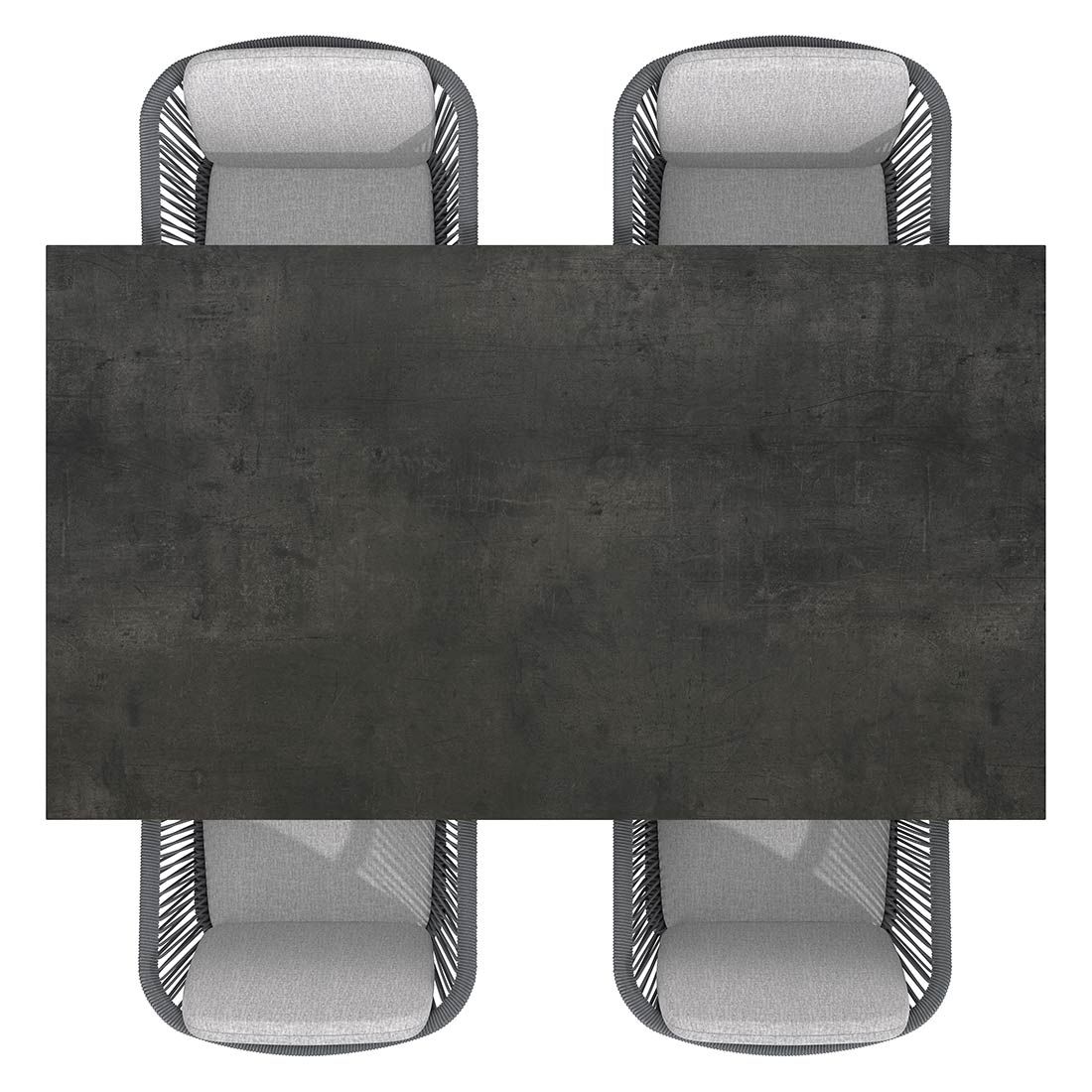 OUTLIV. Ohio Gartenmöbel-Set M (4 Plätze) Tisch 160/217/267x91cm