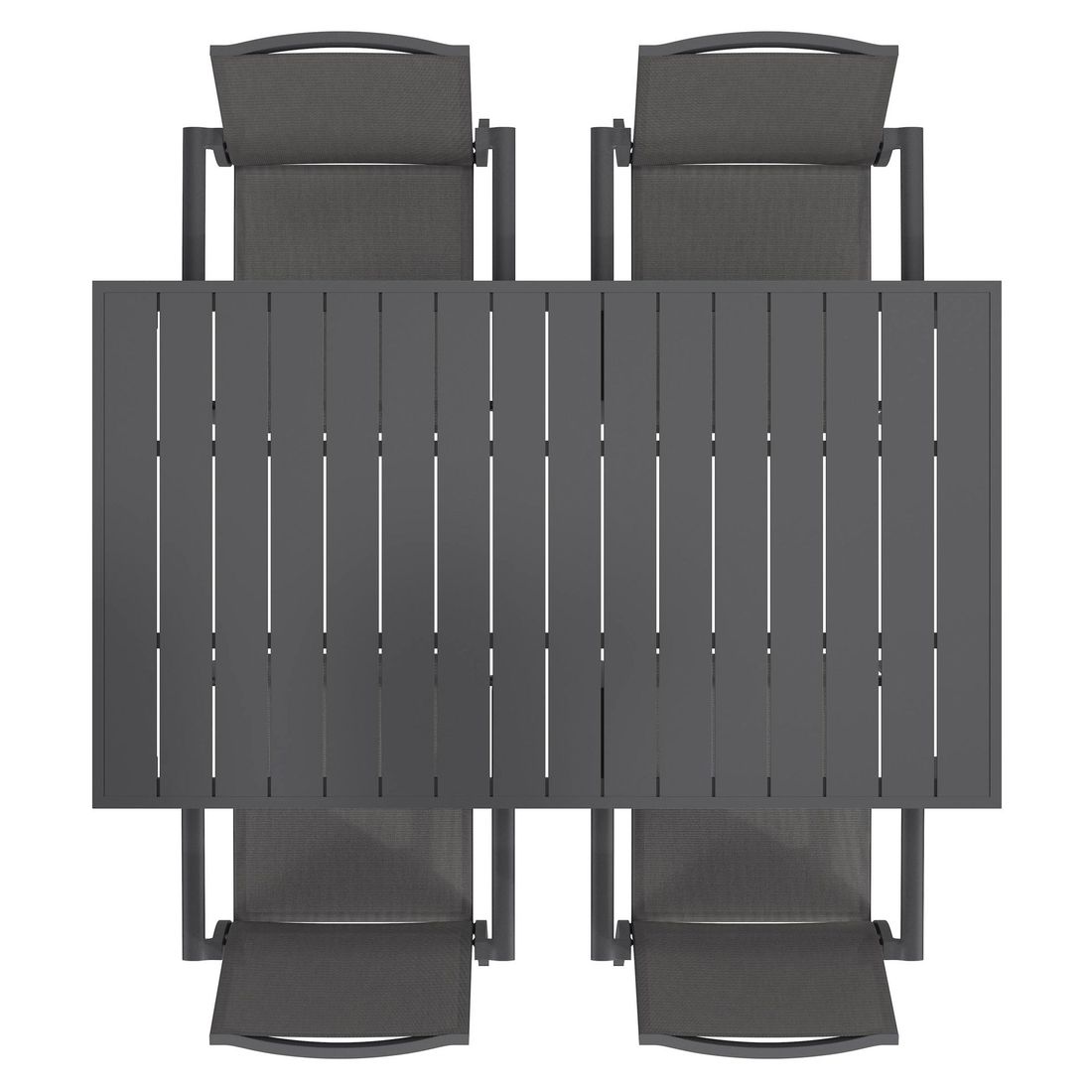 OUTLIV. Lucca Gartenmöbel-Set M (4 Plätze) Tisch 155x90cm