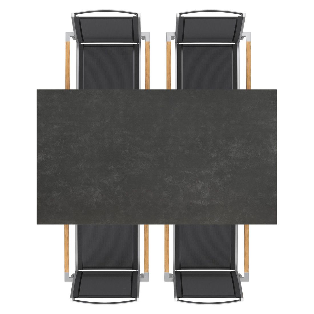 OUTLIV. Oviedo Gartenmöbel-Set M (4 Plätze) Tisch 160x90cm